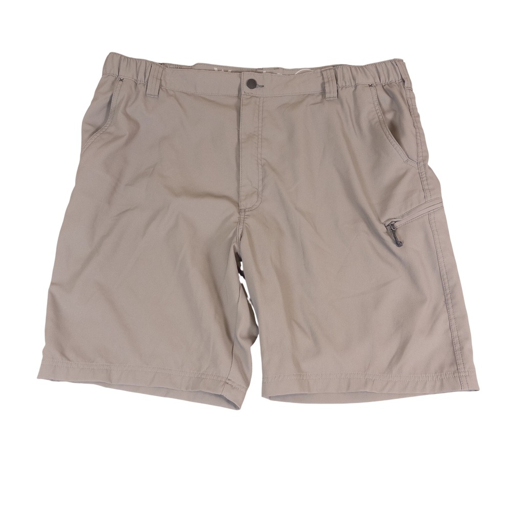 Wrangler Outdoor Series Mens Grey Cargo Hiking Shorts Size 42 Elastic Waist